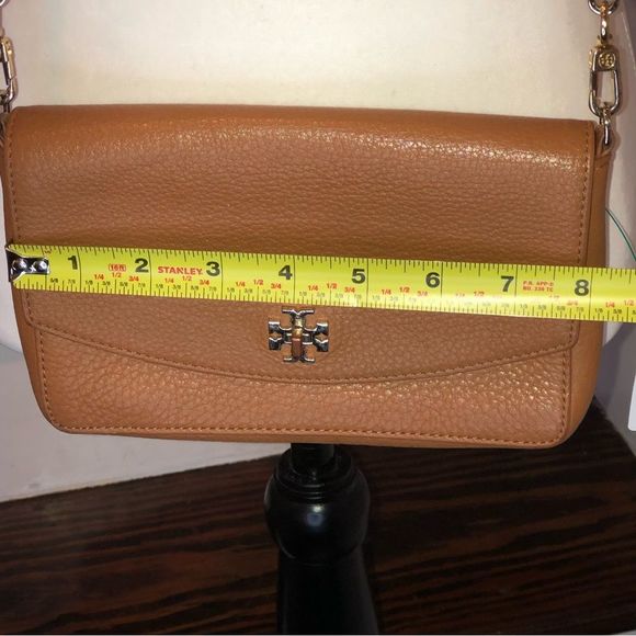 TORY BURCH Saddle Brown Tumbled Leather Crossbody Shoulder Bag - Picture 4 of 15